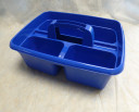 CLEANERS CADDY BLUE - 3 COMPARTMENT WITH HANDLE