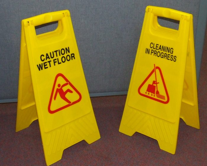 A-FRAME FLOOR SIGN DOUBLE SIDED  - YELLOW 